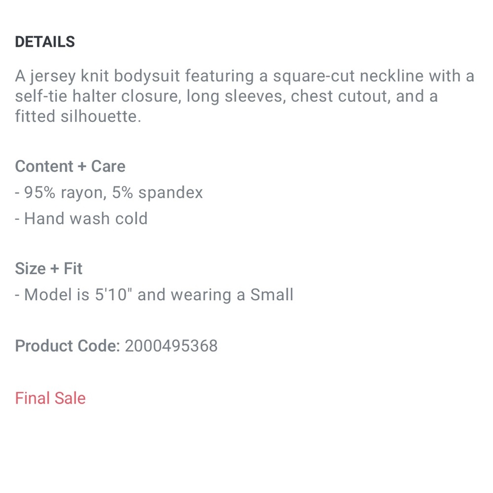 Cutout halter bodysuit in black - Picture 13 of 13